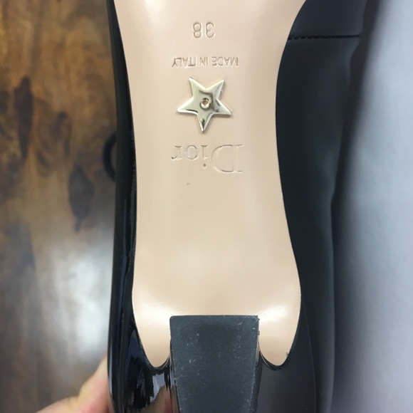 Dior Black Patent Pony-Style Calfskin Ankle Boots - Picture 6 of 6